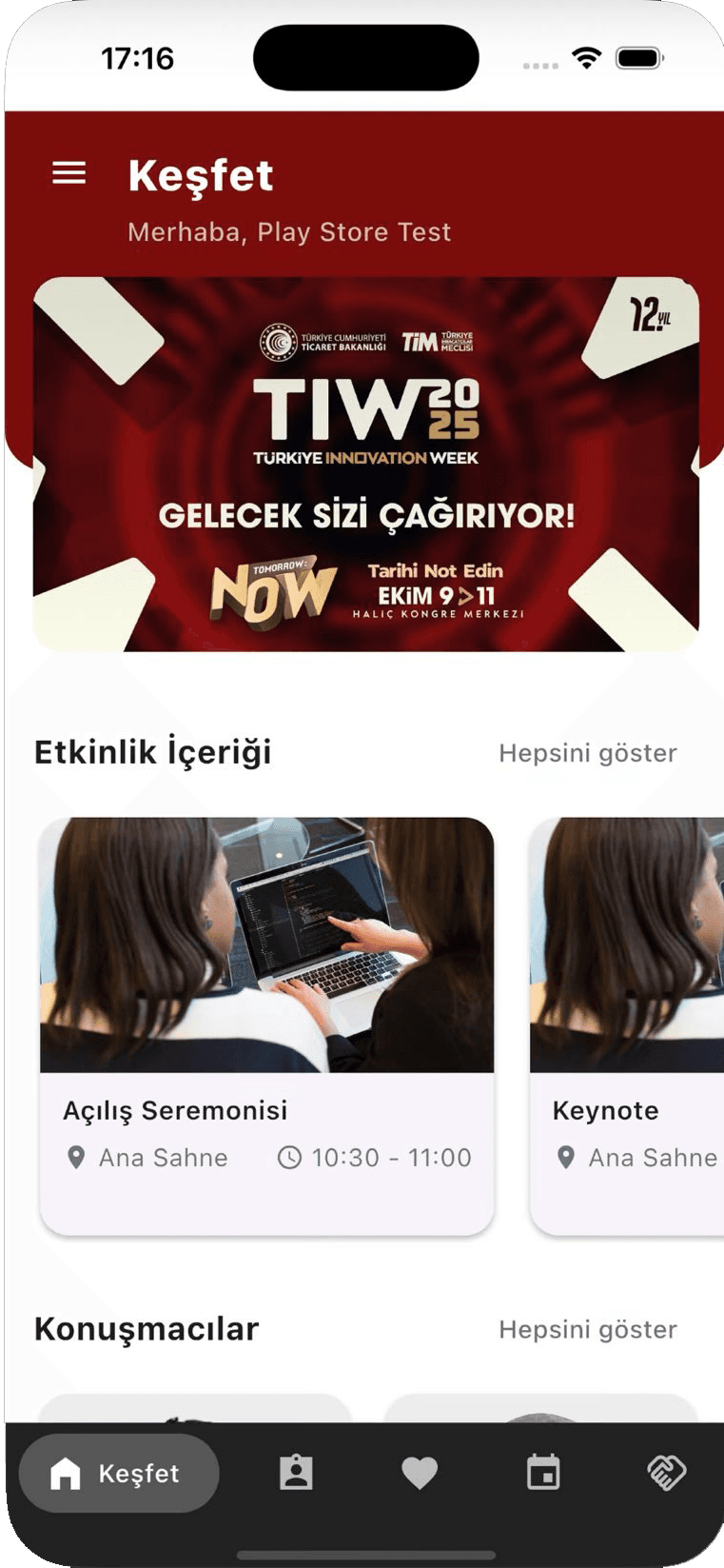 Türkiye Innovation Week (TIW-Event App)